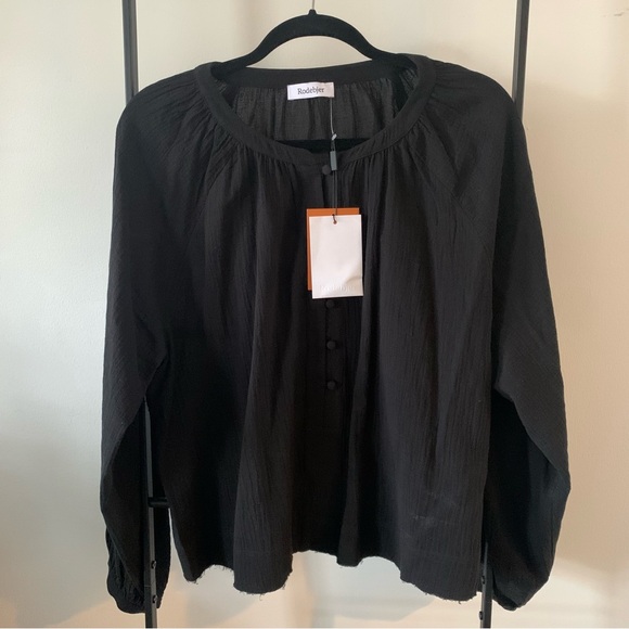 Rodebjer Casuarina Minimal Drapey 100% Cotton Blouse Top Brand new with tags. - Picture 3 of 7